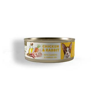 Alimento húmido Amity Frango e Coelho 80gr