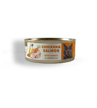 Alimento húmido Amity Frango e Salmão 80gr