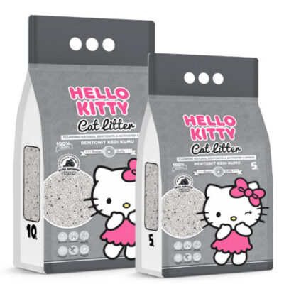 Hello Kitty Carvão Ativado – Areia para gatos em bentonite branca natural de 5L