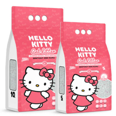 Hello Kitty Baby Powder (Pó de Talco) – Areia para gatos em bentonite branca natural de 5L