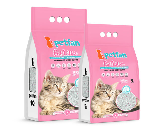Petfan Pó Talco 10L Petfan Pó Talco – Areia aglomerante premium em bentonite natural para gatos.