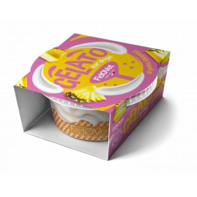 Fidovet ananas gelado italiano para cães com preparação congelada.